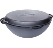 Казан чугунный Forester с крышкой-сковородой 12 л CI-15