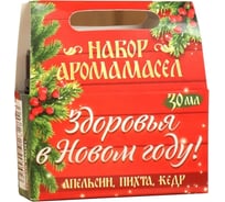 Набор аромамасел Банная забава Здоровья в Новом году! апельсин, пихта, кедр, 10 мл, 3 шт. 3623281