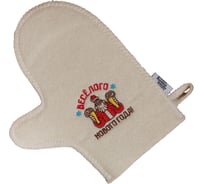 Рукавица для бани с шелкографией Банная забава Весёлого Нового года! 5312548