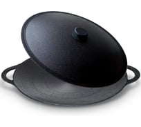 Садж с крышкой чугунный Davr Metall 40 см садж40см+крышка(40)