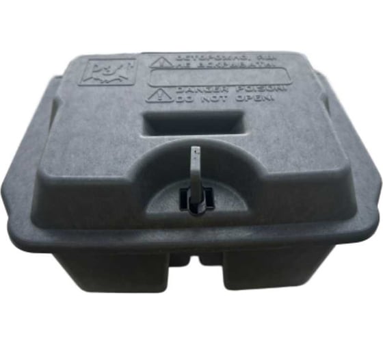 Контейнер для применения (раскладки) родентицидов INTERFIX оснащен замками, системой крепления приманки, возможна фиксация к полу и стене 427