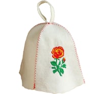 Шапка для бани и сауны с вышивкой Сималенд РОЗА 6031089