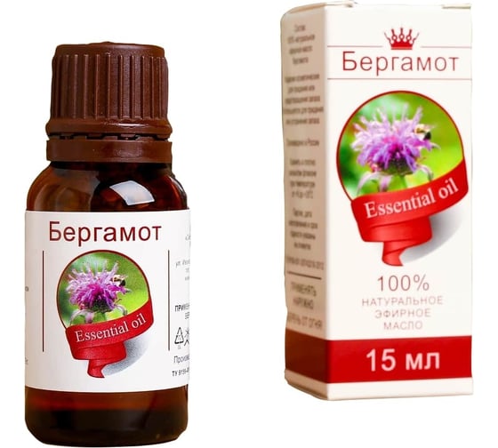 Эфирное масло Сималенд Бергамот флакон-капельница, 15 мл 2496211 1