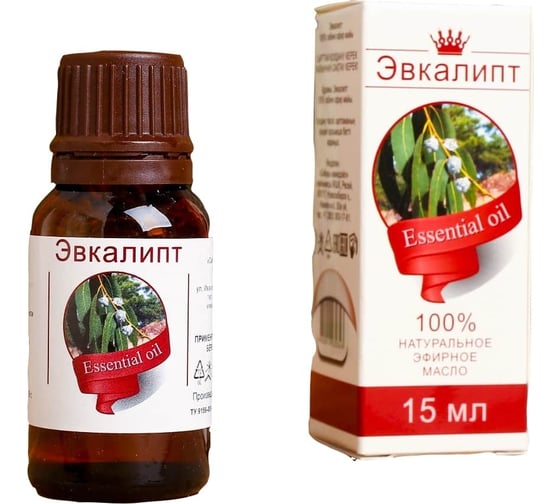 Дезинфицирующее эфирное масло Сималенд Эвкалипт флакон-капельница, 15 мл 2496222 1