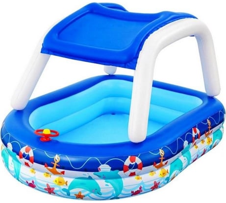 Детский надувной бассейн с навесом Bestway Морской капитан 213x155x132 см, 282 л, от 3 лет 54370 BW 008943