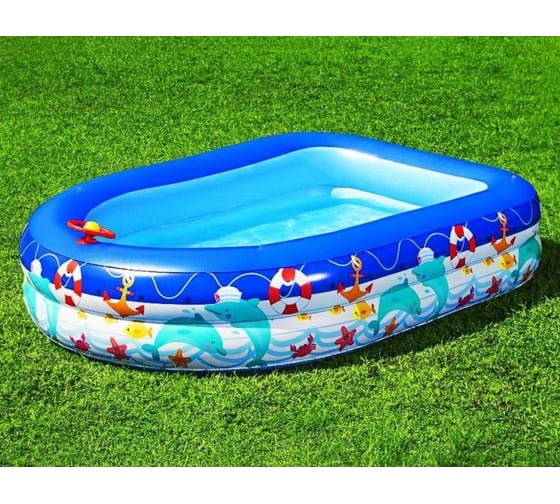 Детский надувной бассейн с навесом Bestway Морской капитан 213x155x132 см, 282 л, от 3 лет 54370 BW 008943