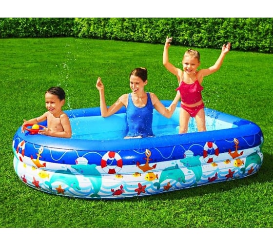 Детский надувной бассейн с навесом Bestway Морской капитан 213x155x132 см, 282 л, от 3 лет 54370 BW 008943
