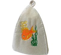 Классическая детская банная шапка с вышивкой Банные Секреты Рыбки 3393