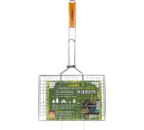 Универсальная хромированная решетка-гриль POLYAGRO Camp 32х22 см 8102244