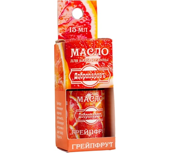 Эфирное масло Добропаровъ Грейпфрут с подвесом, 15 мл 7475167 1