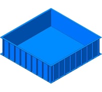 Квадратная чаша для бассейна Glosen ASS1200 сидушка BASS18001500С