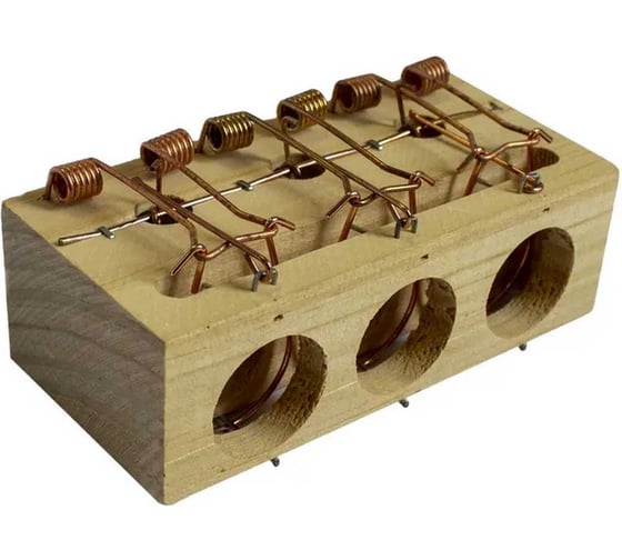 Мышеловка деревянная тройная WMC TOOLS WMC-TG8002092(48891)