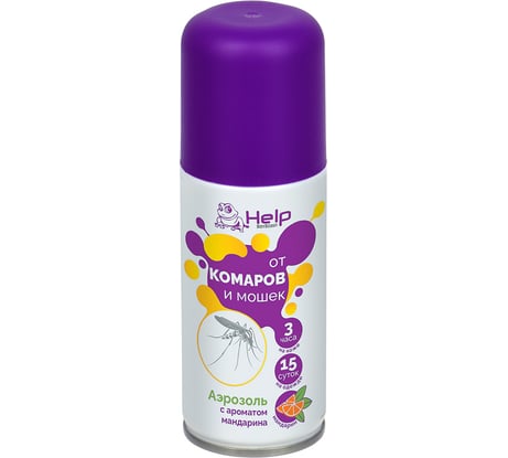 Аэрозоль от комаров и мошек HELP Цитрус репеллентный, 75 мл 80536