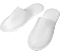 Тапочки одноразовые ОФИСМАГ EVA Classic закрытые КОМПЛЕКТ 25 пар спанбонд + ЭВА, р. 37-42, белые, SMZ,шк3271 611033
