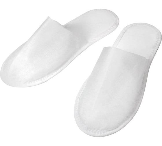 Тапочки одноразовые ОФИСМАГ EVA Classic закрытые КОМПЛЕКТ 25 пар спанбонд + ЭВА, р. 37-42, белые, SMZ,шк3271 611033
