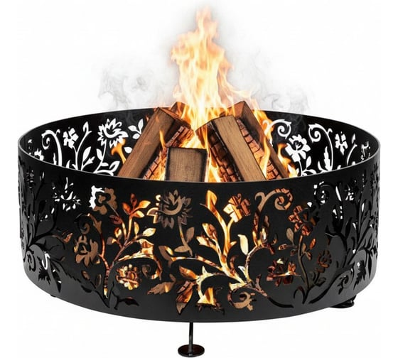 Костровая чаша ООО СКП Цветы o70хh250(350), сталь 4 мм, порошковая покраска К-035Ч