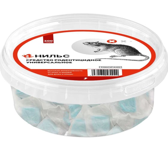 Средство от крыс и мышей INTERFIX НИЛЬС 200 г, ведро 3177677