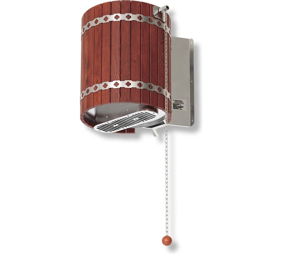 Обливное устройство для бани Ливень деревянное обрамление красное дерево, 70 литров VVD 100087