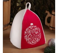 Банная шапка с аппликацией Никитинская мануфактура Happy Hoidays ХВ5926