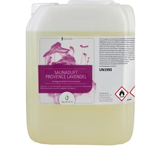 Аромат для саун Lacoform Лаванда 25кг 1430125