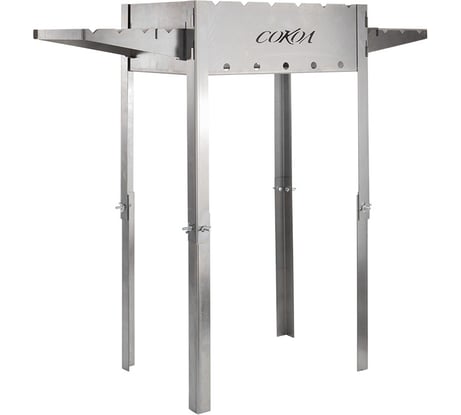 Разборный мангал СОКОЛ высокий 44.5х29.5х15.5 см, 2 мм, высота 85 см, с подставкой 62-0036