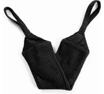 Мочалка длинная рельефная с ручками VIVAL черный 227109