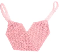 Мочалка-стрейч массажная VIVAL с ручками, розовая 47382