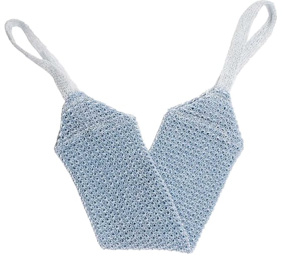 Мочалка-стрейч массажная VIVAL с ручками серебристая 796718