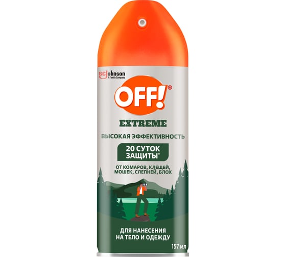 Аэрозоль от комаров OFF Extreme, 157 мл/6 865198