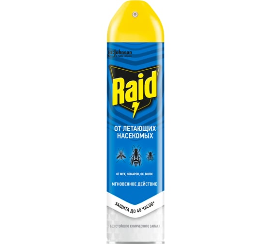 Аэрозоль от летающих насекомых RAID 300мл/6 865201