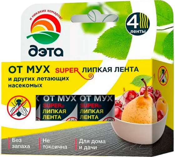 Лента супер липкая от мух ДЭТА 24 шт. 66700490