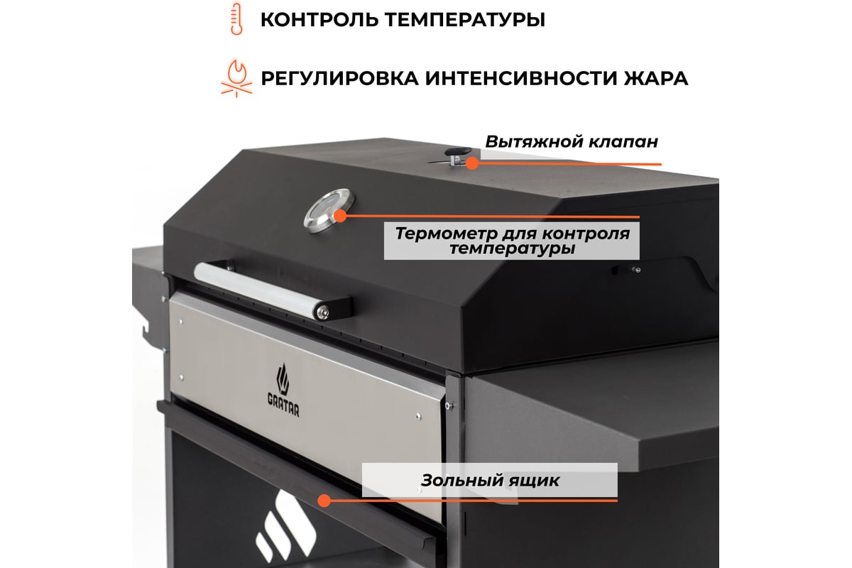 Мангал GRATAR Professional Optima BBQ POB 3000 для мяса и рыбы - низкая ...
