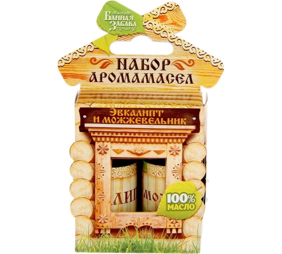 Набор 100% эфирных аромамасел Банная забава Эвкалипт и можжевельник, 15 мл 1320305