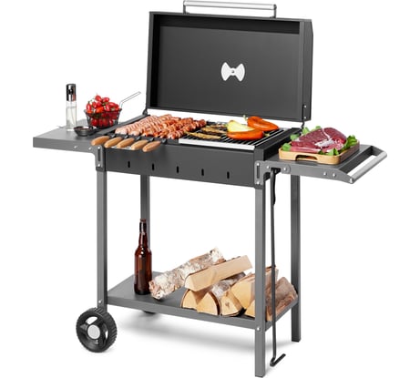 Мангал GRATAR передвижной с крышкой барбекю МАН 203