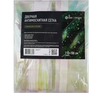 Сетка антимоскитная на дверь ЧЕТЫРЕ СЕЗОНА 210х100см, с магнитами по всей длине, с цветами 71-0224-F