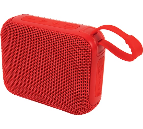 Колонка портативная влагозащищенная Kaigo BS100, 5 Вт, Bluetooth, USB, Micro SD, TWS, FM, красная 514220
