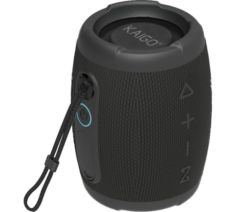 Колонка портативная ОФИСМАГ KAIGO BT10T, 10 Вт, Bluetooth, USB, Micro SD, AUX, RGB, TWS, IPX7,черная, 514224
