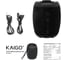 Колонка портативная влагозащищенная Kaigo BT10T, 10 Вт, Bluetooth, USB, Micro SD, AUX, RGB, TWS, IPX7, черная 514224 7