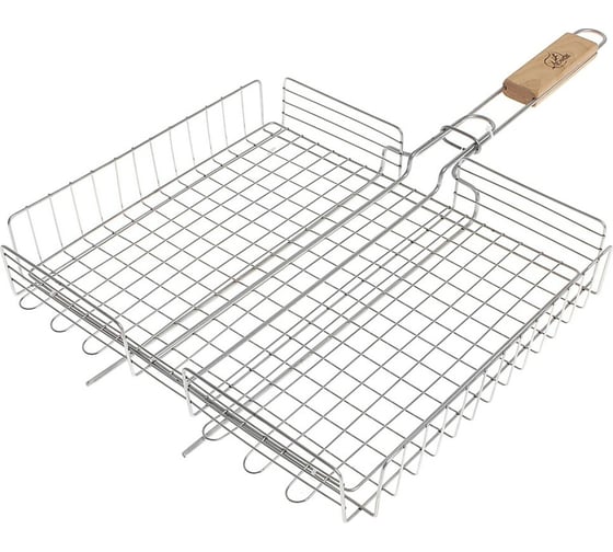 Решетка для барбекю РемоКолор BBQ5841 глубокая малая, хромированная, 340x265 мм 69-9-937