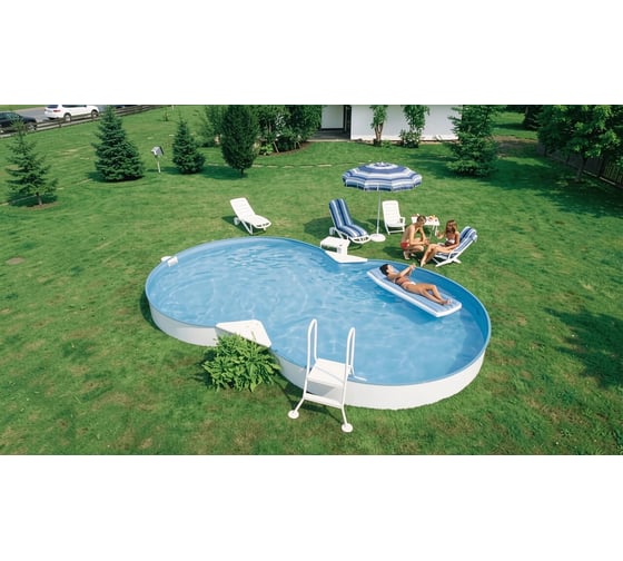 Бассейн сборный восьмёрка CHEMOFORM Эксклюзив 725х460х150 см EB SummerFun в комплекте 4501010518EB/501010518VS