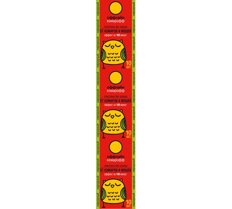 Пластины Комарофф НАРОДНЫЙ продольные, без запаха, 10 шт. OF01010381
