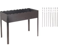 Мангал СИМАЛЕНД 9 шампуров, 60x30 см 1078290