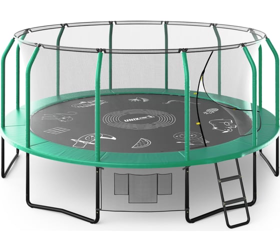 Батут UNIXline SUPREME GAME 16 ft green TRUSUG16GR
