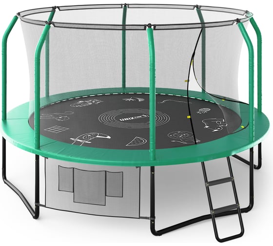 Батут UNIXline SUPREME GAME 12 ft green TRUSUG12GR