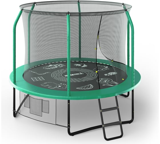 Батут UNIXline SUPREME GAME 8 ft green TRUSUG8GR 1