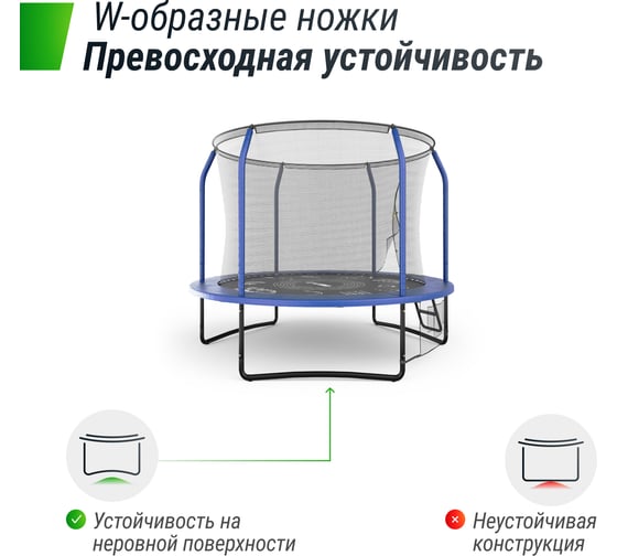 Батут UNIXline SUPREME GAME 8 ft blue TRUSUG8BL