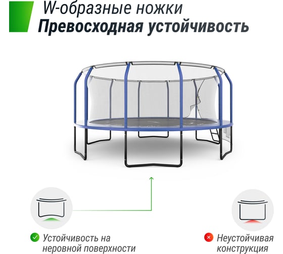 Батут UNIXline SUPREME GAME 16 ft blue TRUSUG16BL