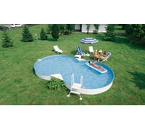 Бассейн сборный восьмёрка CHEMOFORM Эксклюзив 725х460х120 см EB SummerFun в комплекте 4501010515EB/501010515VS