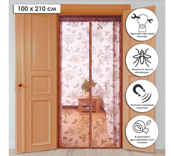 Противомоскитная сетка Rosenberg 100x210 см R-400007