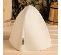 Шапка для бани Добропаровъ Классическая белая 1228145